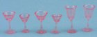 (image for) 6pc Pink Stemware Set