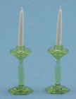 (image for) Green Candle Holders Plastic