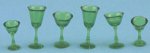 (image for) 6pc Green Stemware Set