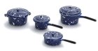 (image for) 8pc Blue Enamel Cookware