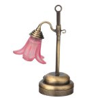 (image for) LED Antique Gold & Pink Tulip Lamp