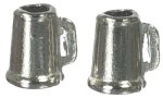 (image for) Beer Mugs Pewter Finish 2pc