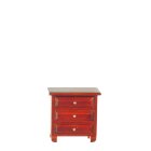 (image for) 3 Drawer Nightstand - Mahogany