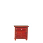 (image for) 3 Drawer Nightstand - Mahogany