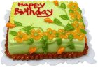 (image for) Floral Happy Birthday Sheet Cake