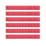 (image for) School Ruler Red 6pc