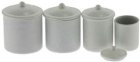 (image for) 4pc Canister Set w/ Lids - White