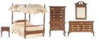 (image for) Canopy Bedroom Set 5pc - Walnut