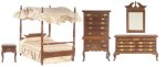 (image for) Canopy Bedroom Set 5pc - Walnut