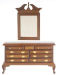 (image for) Dresser w/ Mirror - Walnut