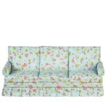 (image for) Blue Floral Sofa - Walnut