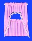 (image for) Curtain Pink Ruffled Cafe Set