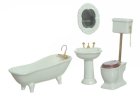 (image for) White Bathroom Set - 4pc