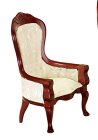 (image for) Queen Anne Gents Chair - White & Mahogany