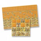 (image for) 1/2in Scale Mustard Floral Wall Tile Sheet