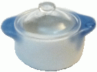 (image for) Blue & White Ceramic Casserole Dish w/ Glass Lid