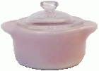 (image for) Pink Ceramic Casserole Dish w/ Glass Lid