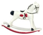 (image for) Small Metal Rocking Horse - White