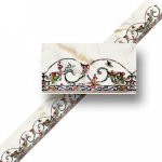 (image for) 1/2in Scale Marble Floral Wallpaper Border Sheet