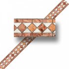 (image for) 1/2in Scale Red Marble Tile Wallpaper Border Sheet