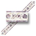 (image for) 1/2in Scale Pastel Marble Floral Wallpaper Border Sheet