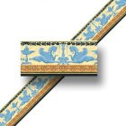 (image for) Creme Light Blue Gofrado Wallpaper Border Sheet