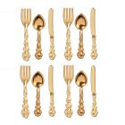 (image for) 12pc Gold Silverware Set