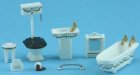 (image for) 1/4in Scale Bathroom Set - White w/ Pink