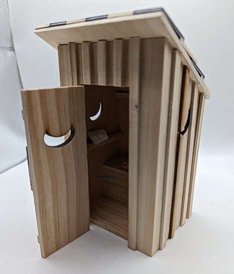 (image for) Unfinished Old Fashioned Outhouse 2 Seater