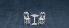 (image for) Cafe Table w/ 2 Chairs - White