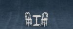 (image for) Cafe Table w/ 2 Chairs - White