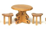 (image for) Small Childs Table & 2 Bear Stools