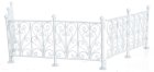 (image for) Wrought Iron Fence White 6pc