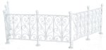 (image for) Wrought Iron Fence White 6pc