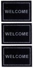 (image for) Black Welcome Mats 3pc