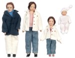 (image for) Modern Family of 4 Porcelain Doll Set