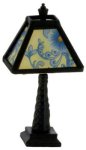 (image for) Black Ornate Tiffany Lamp 12v