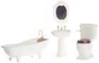 (image for) Porcelain White Bathroom Set - 4pc