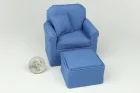 (image for) True Blue Chair with Ottoman