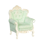 (image for) Louis XV Rococo Arm Chair/Green