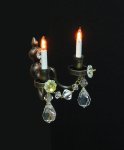 (image for) Double Candle & Crystal Wall Sconce 12v