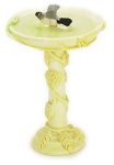 (image for) Bird Bath w/ Bird Ivory 2pc