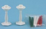 (image for) White Candlestick Pair