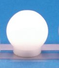 (image for) 12v Round White Pin-In Ceiling Globe