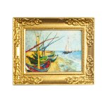 (image for) Boats at St Maries by Vincent Van Gogh Framed