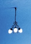 (image for) Black 3 Arm Filigree Chandelier 12v