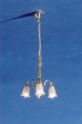 (image for) 3 Down Arm Frosted Tulip Shade Chandelier 12v