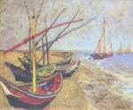 (image for) Boats at St Maries by Vincent Van Gogh Unframed