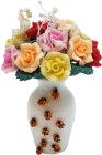 (image for) Rose Bouquet in Ladybug Vase