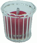 (image for) Clear Glass Votive Candle Holder w/ Red Candle